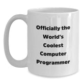 Computer Programmer Gifts, Funny Quote Mug, Gifts from Men to Friends, White 11oz/15oz Ceramic Mugs for Graduation - Main